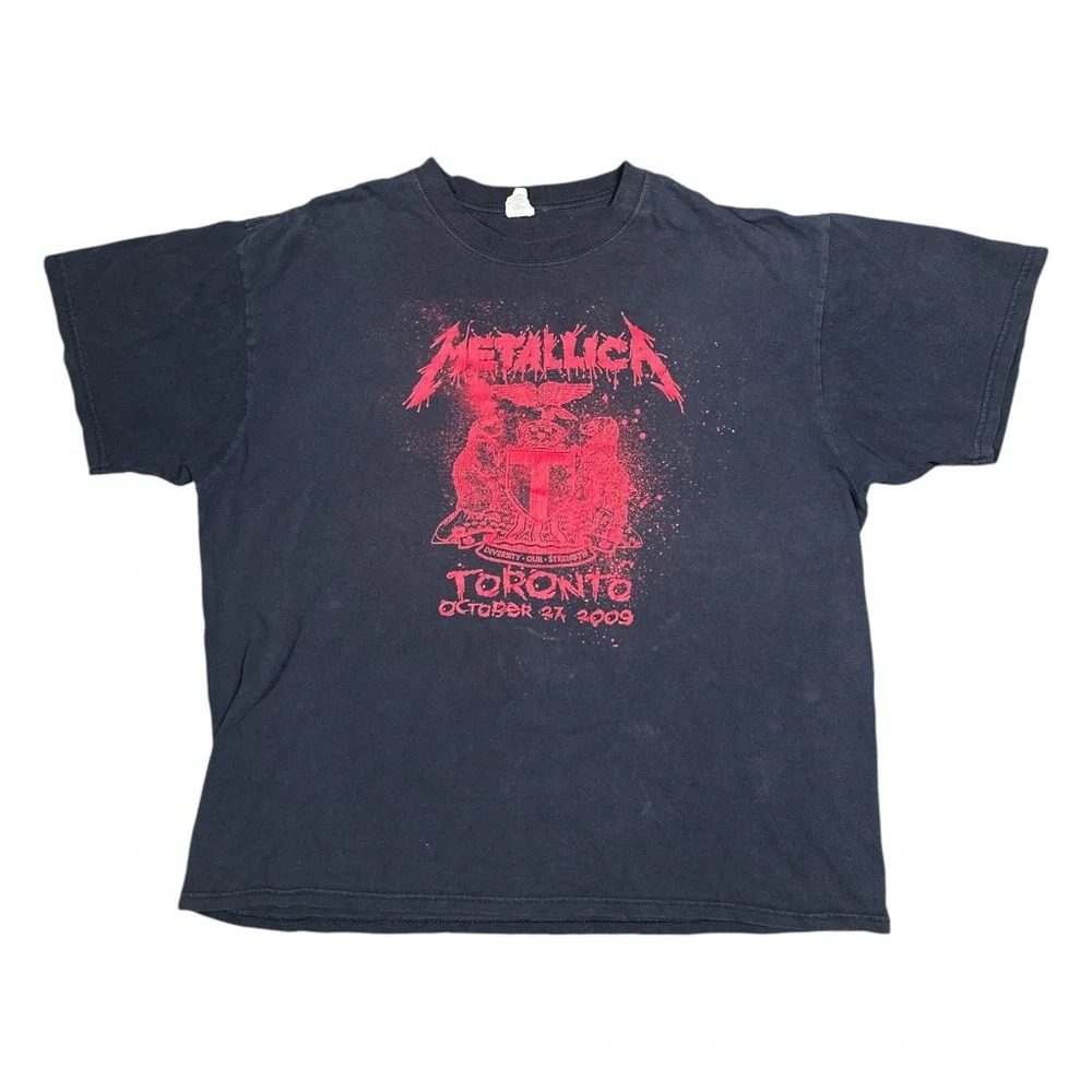 Vintage Y2K Metallica Tour Toronto October 2009 Show Your Scars T Shirt Mens XL